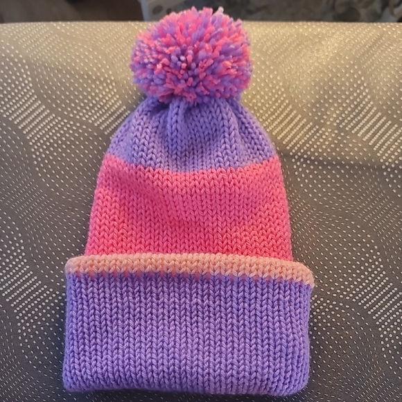 Handmade Accessories - Colorful Knit Beanie with Pom Pom
